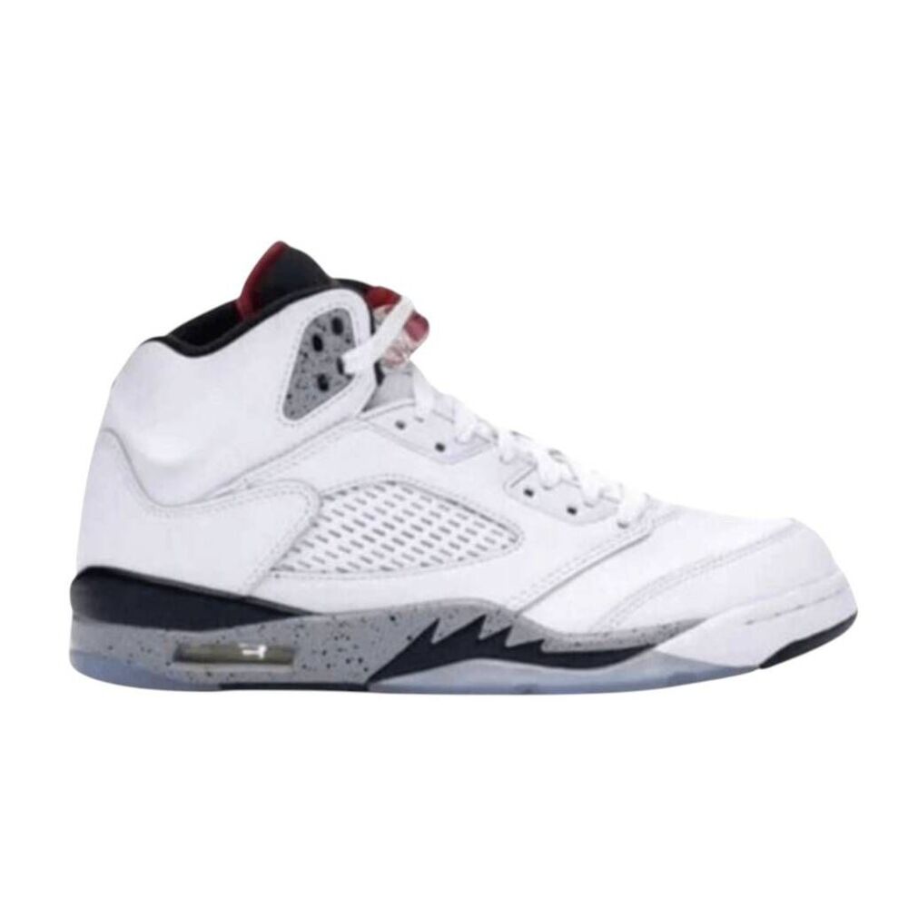 NIKE Air Jordan 5 Retro 'White Cement' Sneakers Size 8